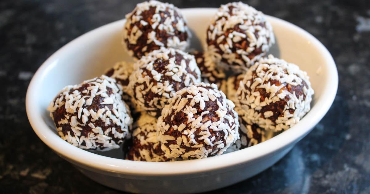 Gluten Free Cocoa-Coconut Energy Balls