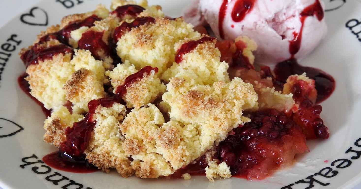 Gluten Free Apple & Blackberry Crumble