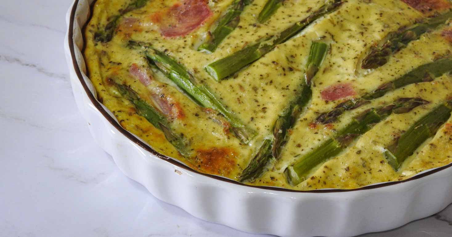 Gluten Free Bacon and Asparagus Quiche