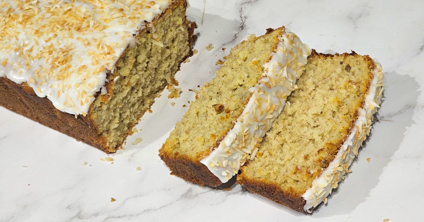 Gluten Free Banana, Coconut and Lime Cake