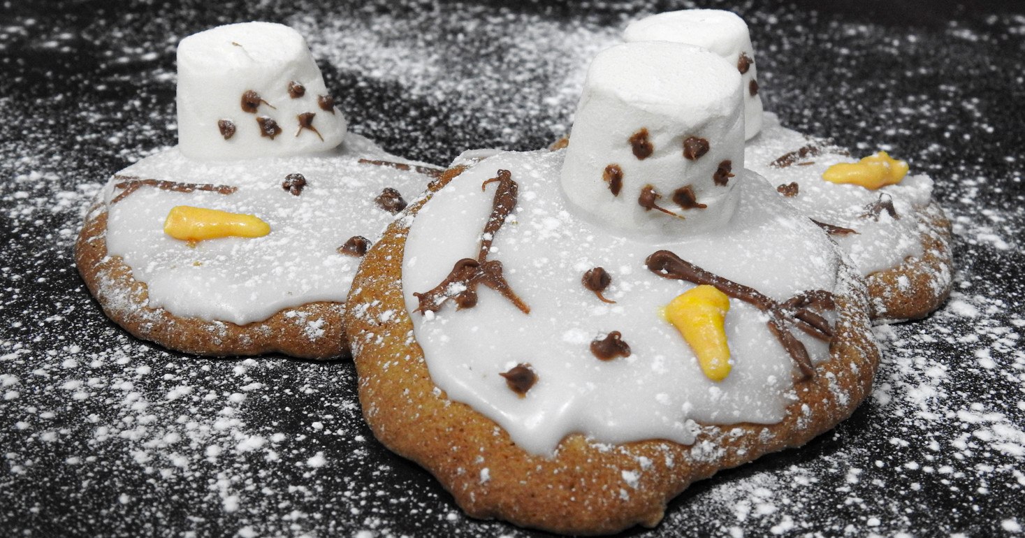 Gluten Free Melted Snowman Cookies