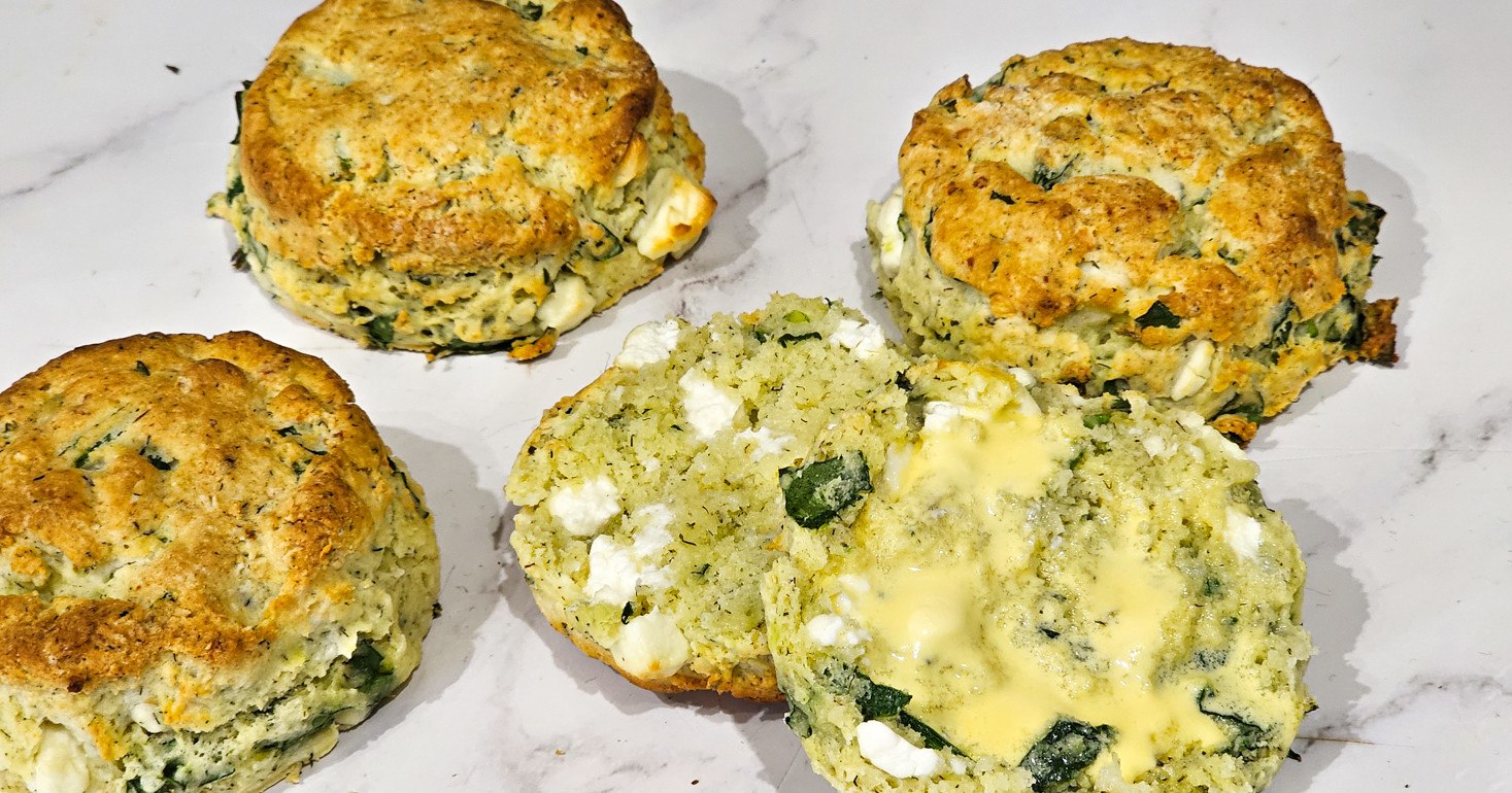 Gluten Free Spinach and Feta Scones