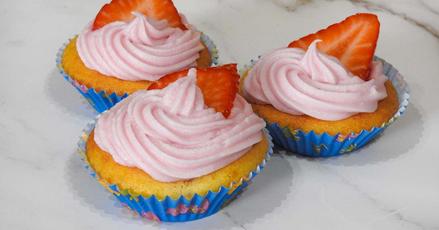 Gluten Free Strawberry and Cream Cakes