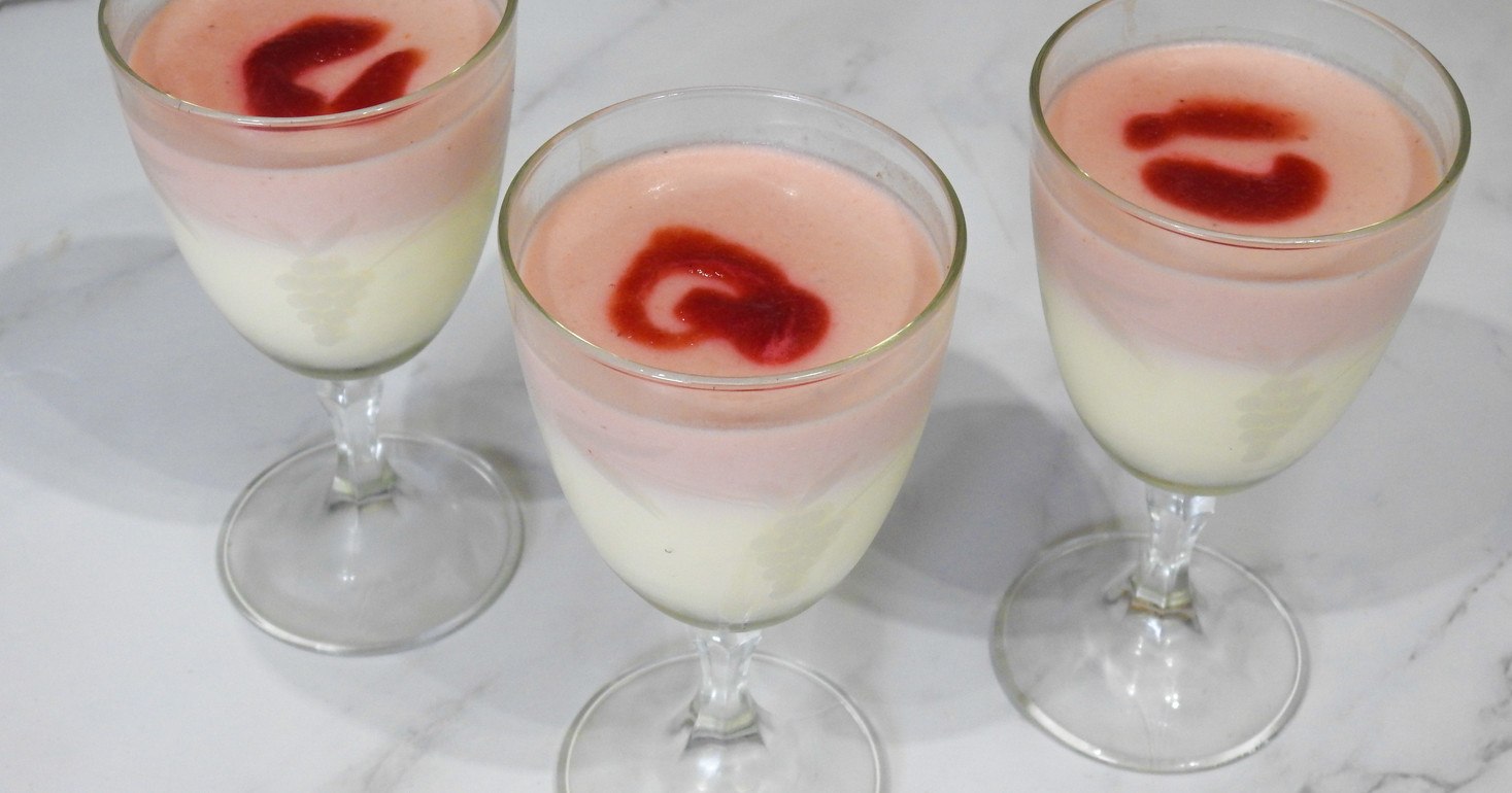 Gluten Free Vanilla and Raspberry Panna Cotta
